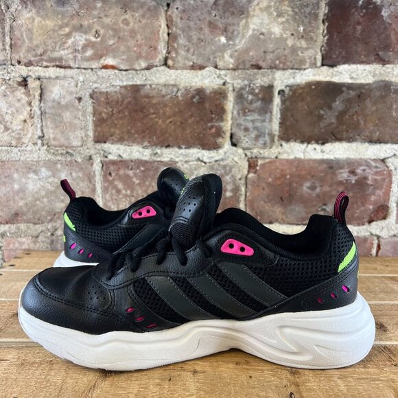 Adidas Strutter Shoes Leather Core Black Green ART EG8368 Womens Size US 9.5 - Picture 5 of 9